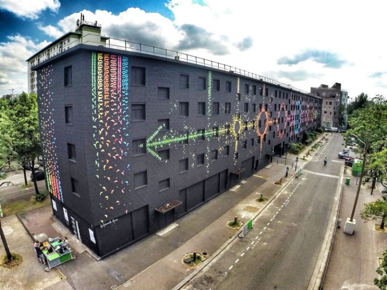 Gli origami murales a Parigi