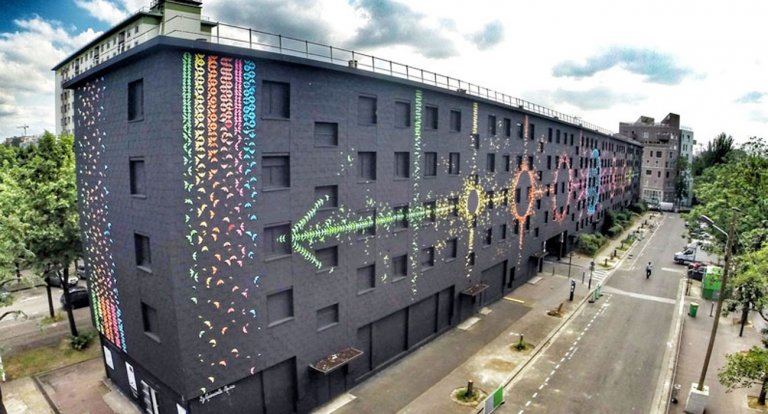 Gli origami murales a Parigi
