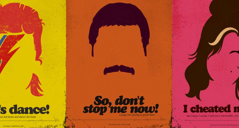 poster cantanti minimal