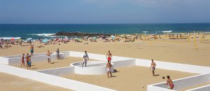 Benedetto bufalino terrain de sport sports field anglet beach france designboom