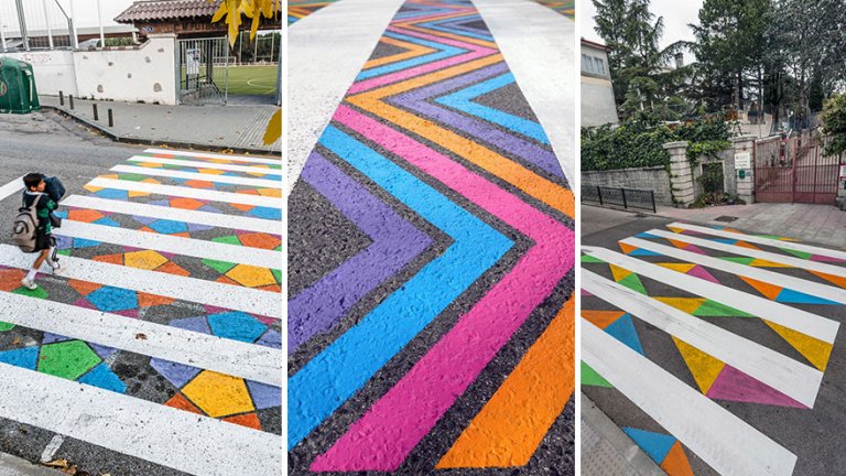 Le strisce pedonali colorate di christo guelov
