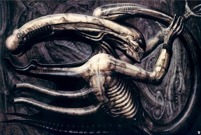 Dipinto nel 1976 dal pittore svizzero Hans Ruedi Giger, il quadro rappresenta alcuni dei suoi incubi ricorrenti che, poi, ha ambientato in un’atmosfera decadente e quasi apocalittica. Il quadro diventò famoso in tutto il mondo quando Ridley Scott lo scelse come fonte di ispirazione il film Alien del 1979.