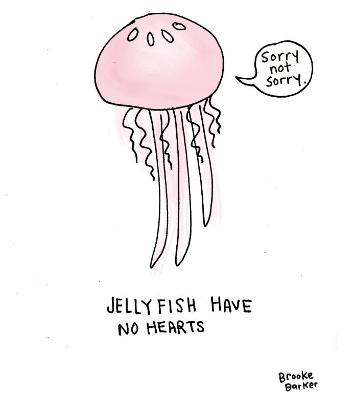 jelli fish have no hearts