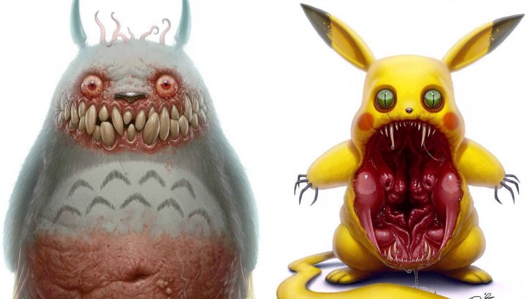 I personaggi animati più teneri in una tremenda versione horror