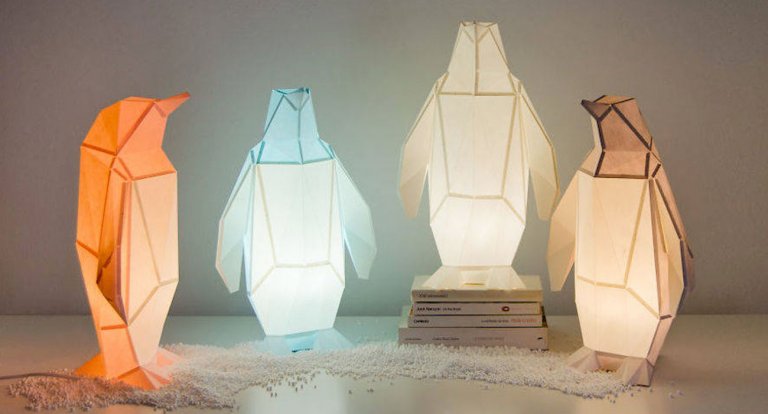 OWL Paperlamps, origami di animali da trasformare in lampade di carta