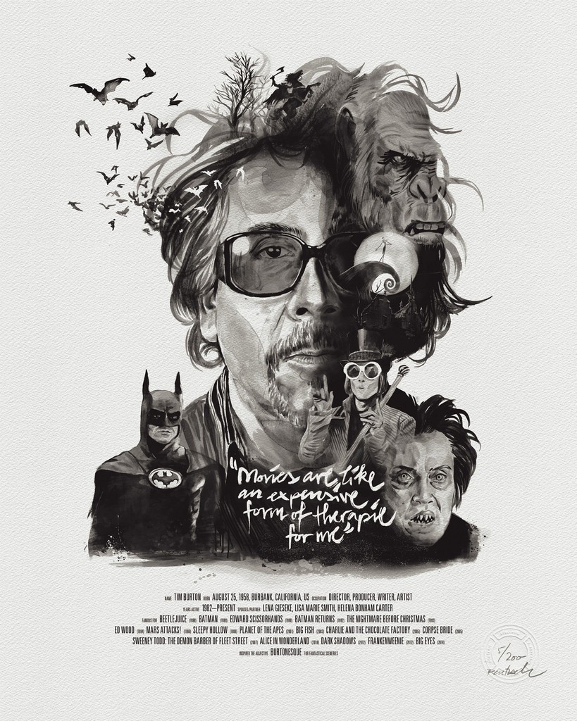 Il regista americano nel bellissimo ritratto dell’illustratore Julian Rentzsch