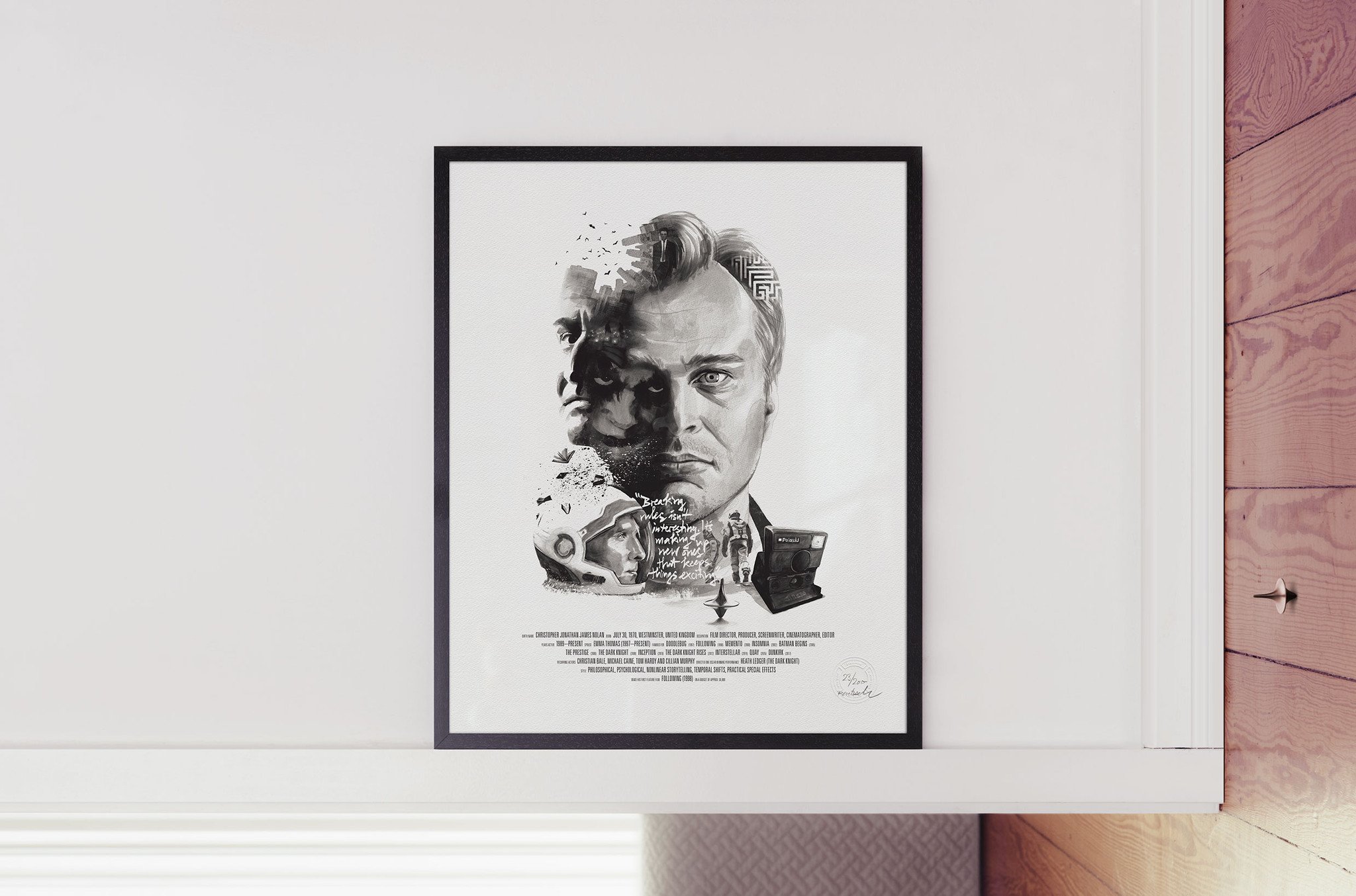 Il regista inglese nel bellissimo ritratto dell’illustratore Julian Rentzsch