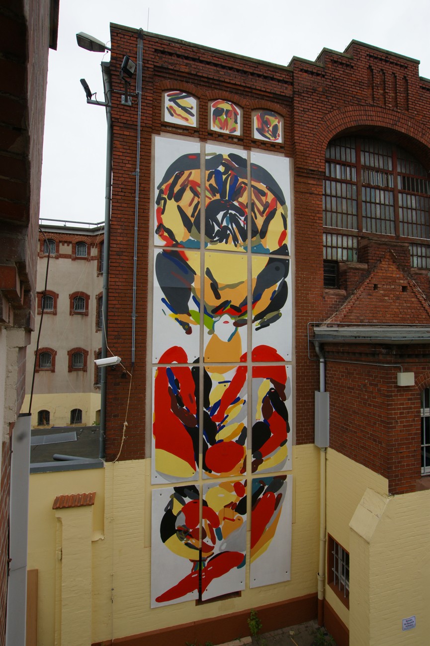 Un'opera di Giorgio Bartocci a Magdeburgo, in Germani, del 2015. Foto di Jens Besser