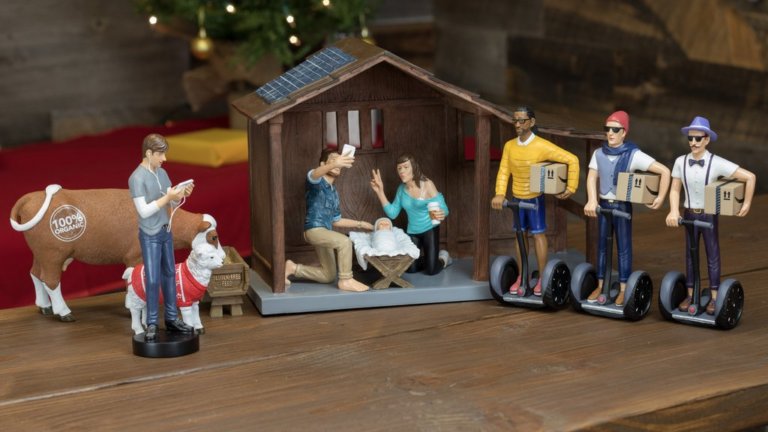 Nel presepe hipster le statuine hanno i risvoltini e si fanno i selfie