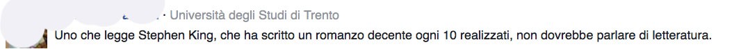 Ma che Stephen King sia un mezzo asino lo sanno tutti.