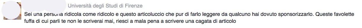 Sono addirittura una persona ridicola. Grazie Lombroso, alla prossima.