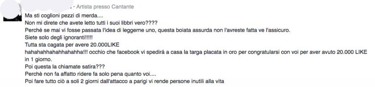 Tutti gli insulti che ho ricevuto scrivendo su internet