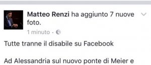 disabile matteo renzi facebook