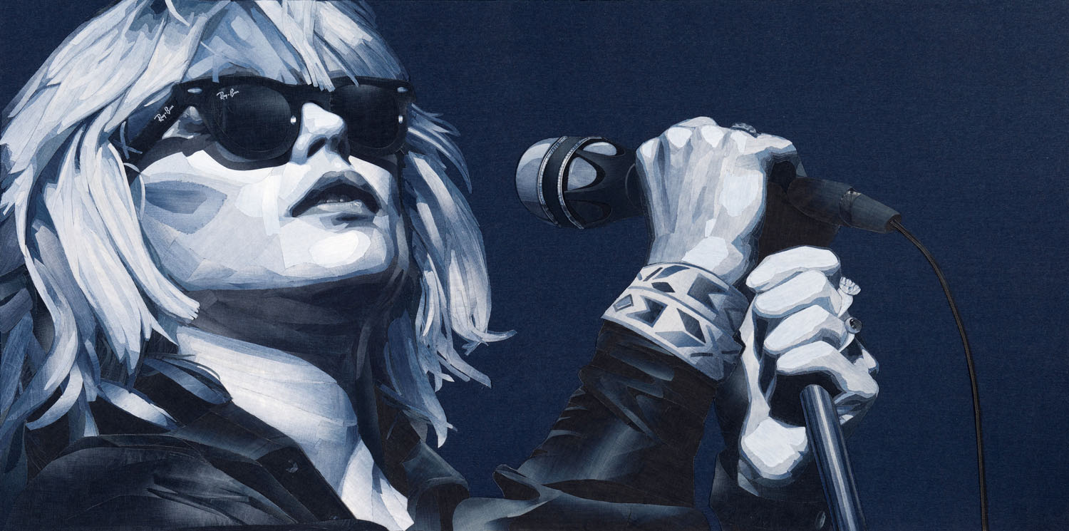 Vi sembra un dipinto? In realtà si tratta di un collage fatto con tanti jeans diversi