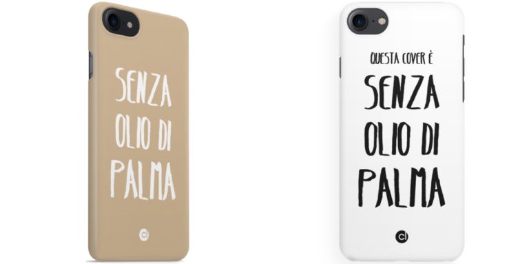cover cellulare senza olio di palma