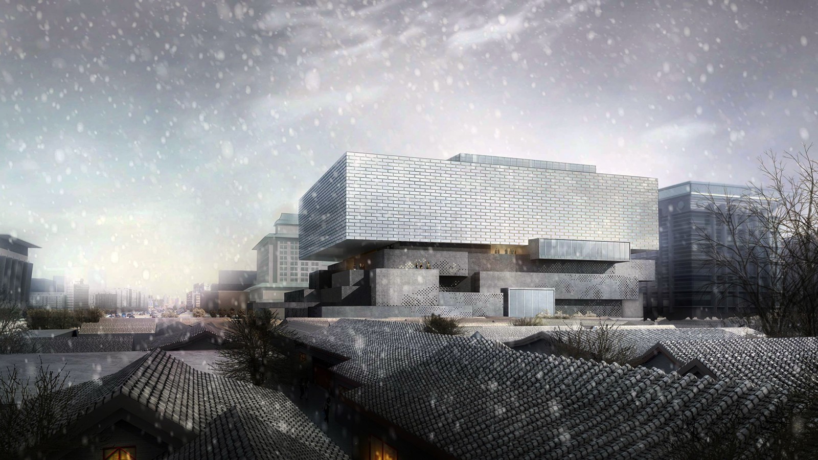 Sarà la più importante casa d’aste di Beijing. Ospiterà mostre e conterrà al suo interno un hotel con 120 camere.