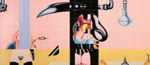 Sergio Sarri, La doccia (The Shower), 1970, acrilici su tela, 120x140cm