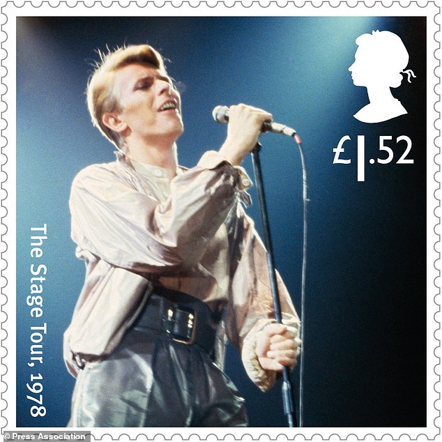 Royal Mail undated handout photo of one of the 10 special stamps they are issuing  as a tribute to David Bowie. PRESS ASSOCIATION Photo. Issue date: Wednesday January 25, 2017. Royal Mail said it will be the first time it has dedicated an entire issue to an individual music artist. The stamps, including images of famous album covers Hunky Dory and Aladdin Sane, will go on sale on March 14. See PA story CONSUMER Bowie. Photo credit should read: Royal Mail/PA Wire

NOTE TO EDITORS: This handout photo may only be used in for editorial reporting purposes for the contemporaneous illustration of events, things or the people in the image or facts mentioned in the caption. Reuse of the picture may require further permission from the copyright holder.