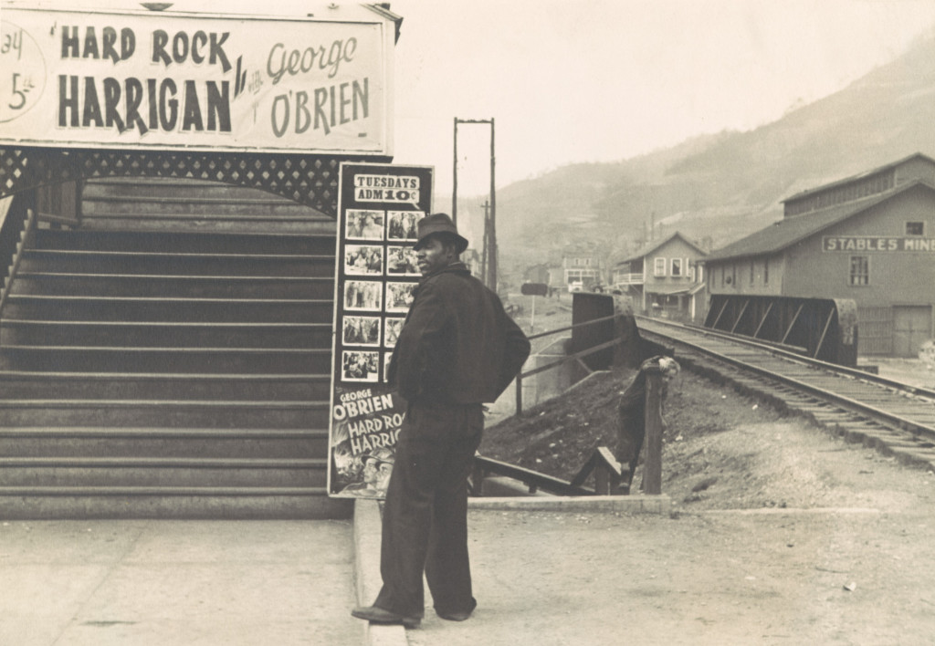 Man Standing in Front of Movie Theater, Omar, West Virginia. 1935 Ben Shahn