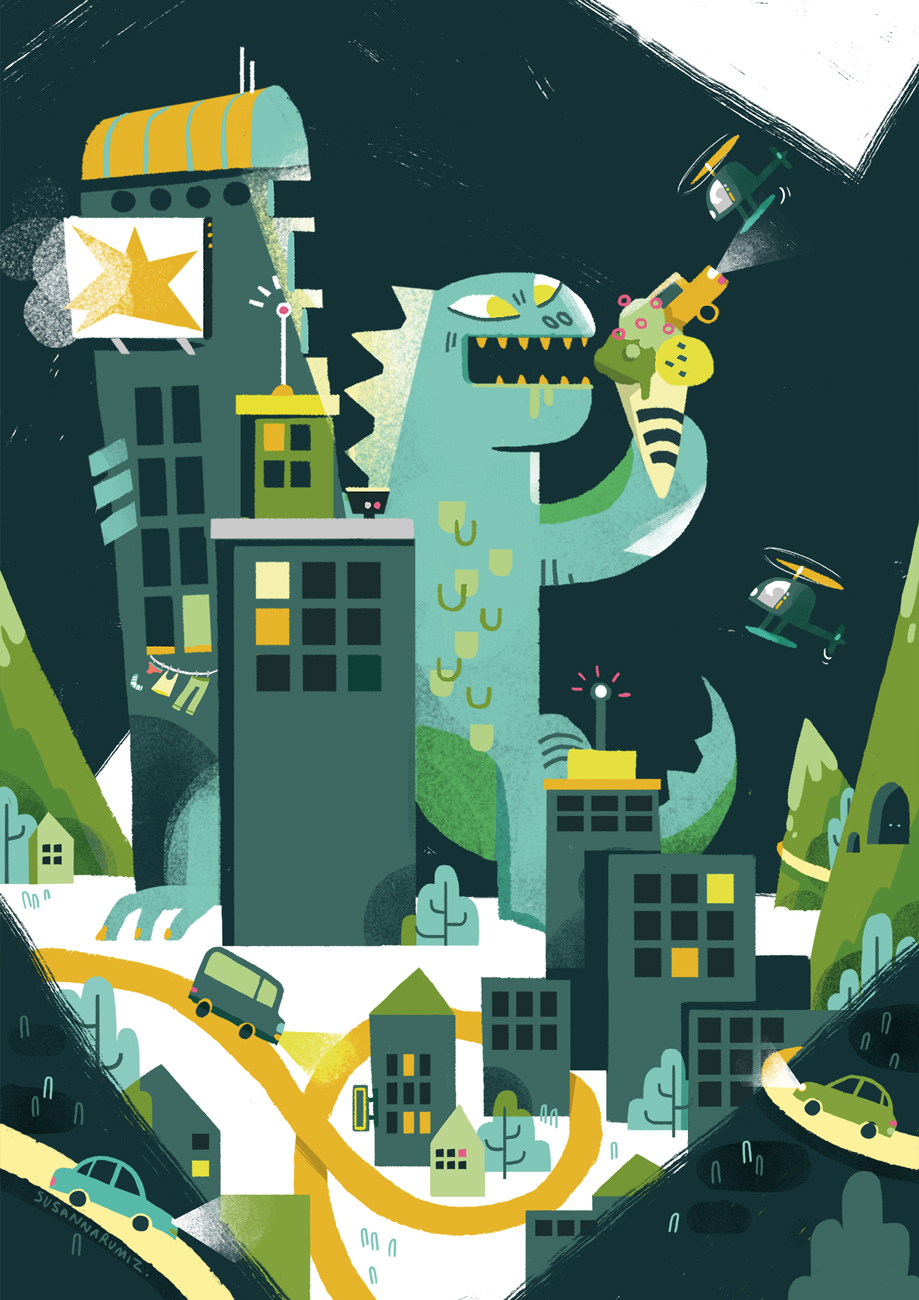 Susanna vive a Udine e lavora come illustratrice da diversi anni. Disegna soprattutto libri per bambini, un sacco di dinosauri e astronauti. Condivide un mini-studio con due amiche dove si spartiscono scrivanie, gioie e dolori del lavoro da freelance, libri e tisane. Nel tempo libero coltiva giungle in terrazzo e colleziona liste della spesa.