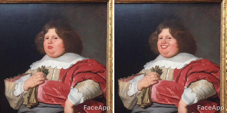 Queste opere d'arte acquistano il sorriso con FaceApp
