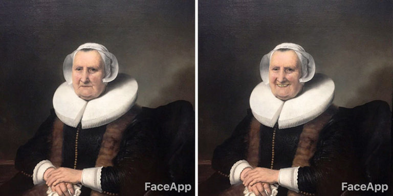 Queste opere d'arte acquistano il sorriso con FaceApp