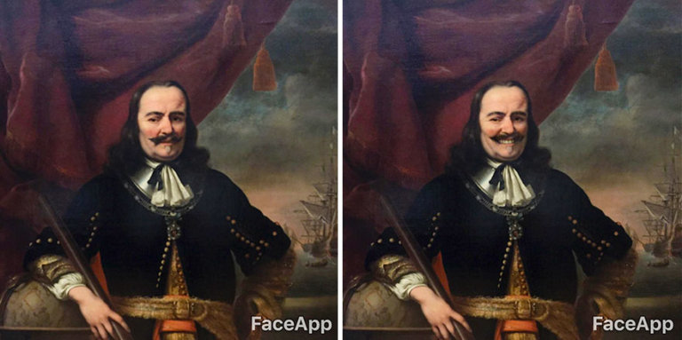 Queste opere d'arte acquistano il sorriso con FaceApp