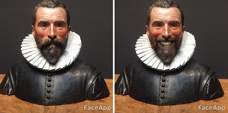 Queste opere d'arte acquistano il sorriso con FaceApp