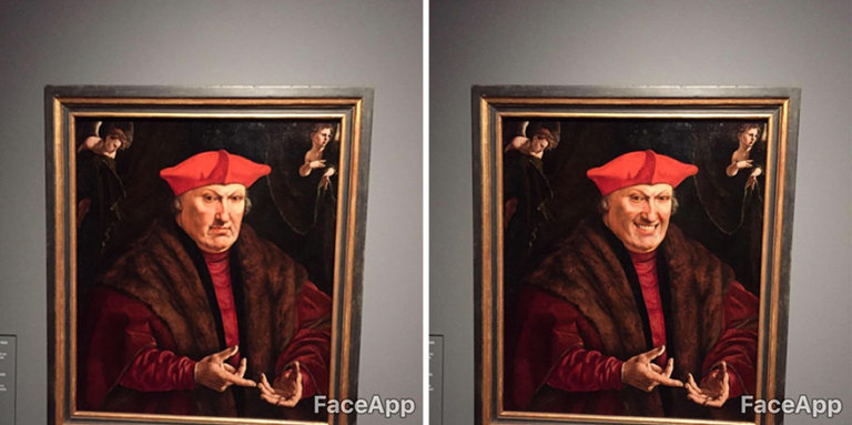 Queste opere d'arte acquistano il sorriso con FaceApp