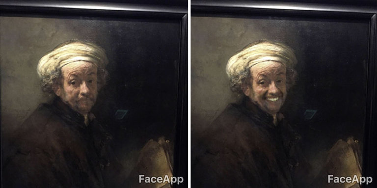 Queste opere d'arte acquistano il sorriso con FaceApp