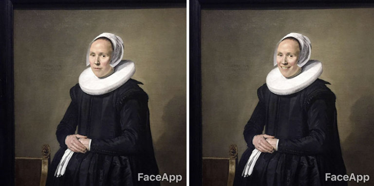 Queste opere d'arte acquistano il sorriso con FaceApp