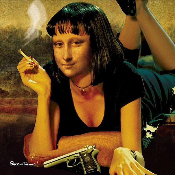 Mia Wallace di Pulp Fiction con quella faccia un po' così, quell'espressione un po' così.