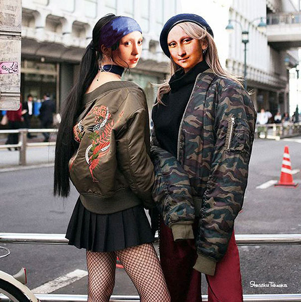 Monna e Turby durante la settimana della moda milanese.