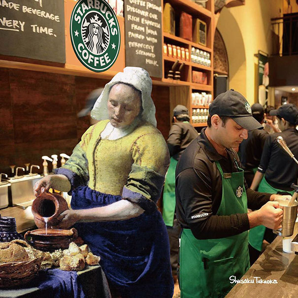 La lattaia di Vermeer in realtà lavora da Starbucks a Milano.