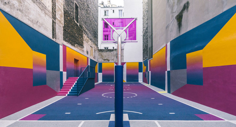 Lo spettacolare campo da basket creato da Pigalle