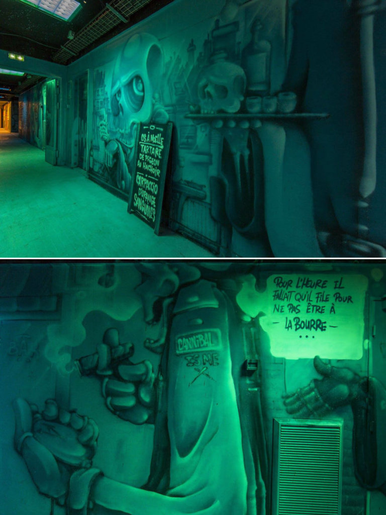 100 graffiti sui muri di un edificio scolastico a Parigi