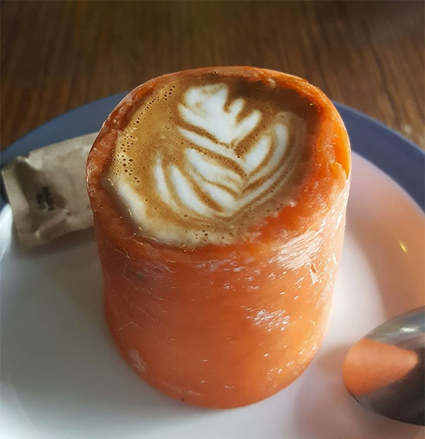 Sul serio il caffè dentro una carota?