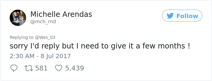 Anche Michelle vorrebbe incontrarlo ma le dispiace rompere il gioco.