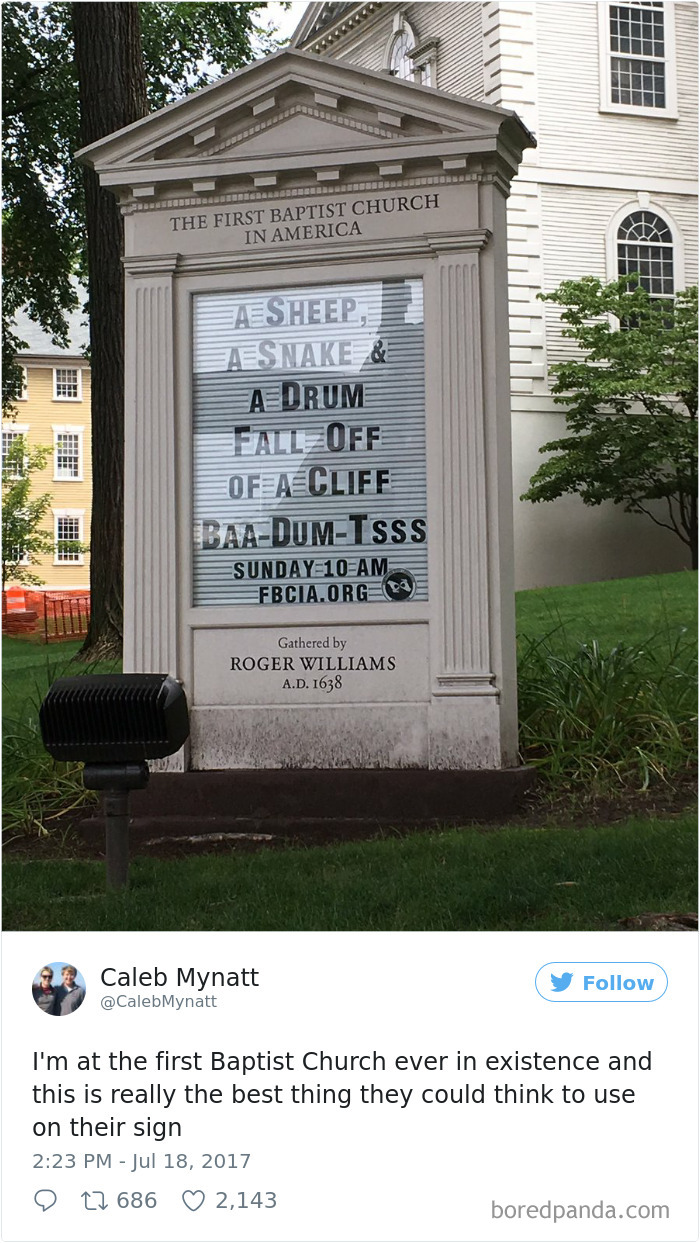 Una pecora, un serpente e una batteria cadono da una collina: Baa-Dum-Tsss