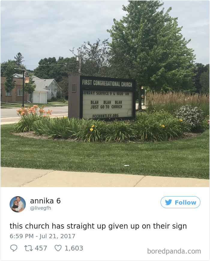 Bla bla bla andate in chiesa