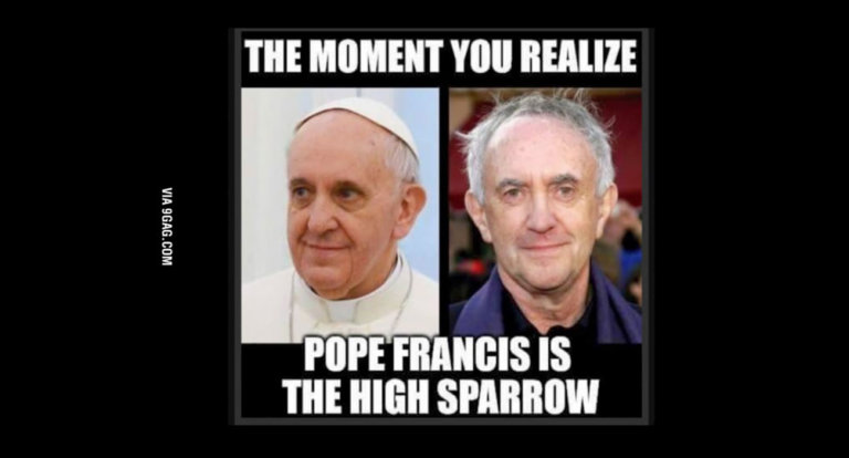 Internet ha vinto, l’Alto Passero di Game of Thrones sarà Papa Francesco in un film per Netflix