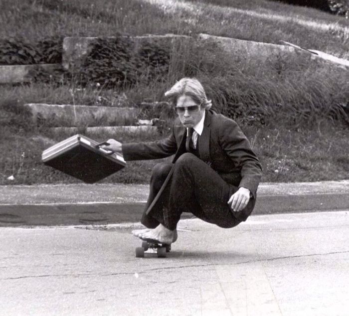 Mio padre sullo skate a Hyde School nel 1982 - targat2