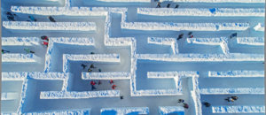 Labirinto di neve più grande del mondo in Polonia 1