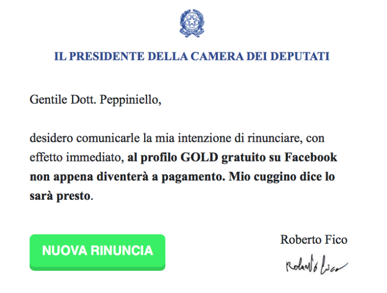 Generatore di buone azioni di Roberto Fico