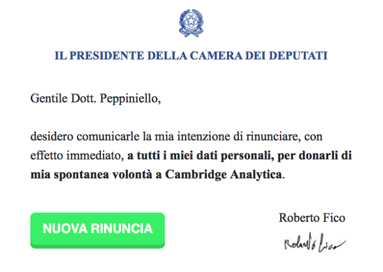 Generatore di buone azioni di Roberto Fico