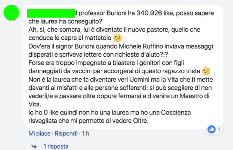 I commenti dei NoVax all'ospitata di Burioni da Cattelan