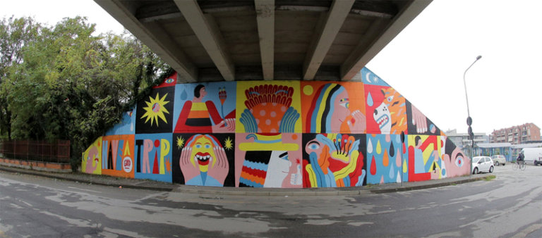 La street art di Geometric Bang