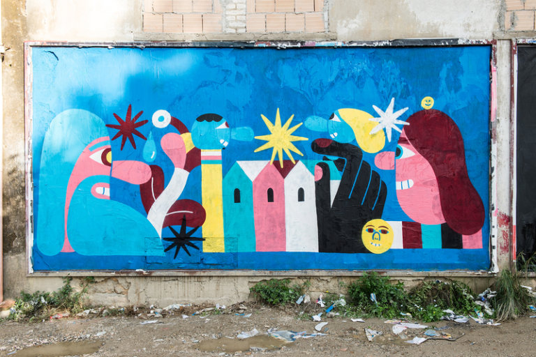 La street art di Geometric Bang