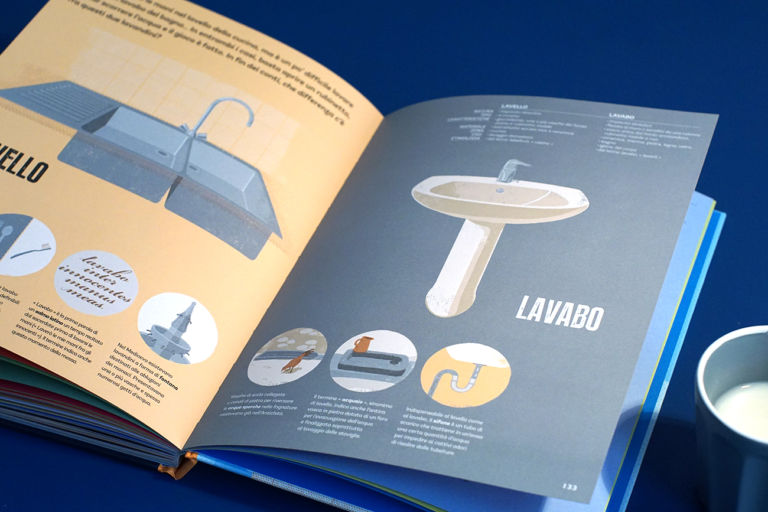 Gufo civetta libro lavello
