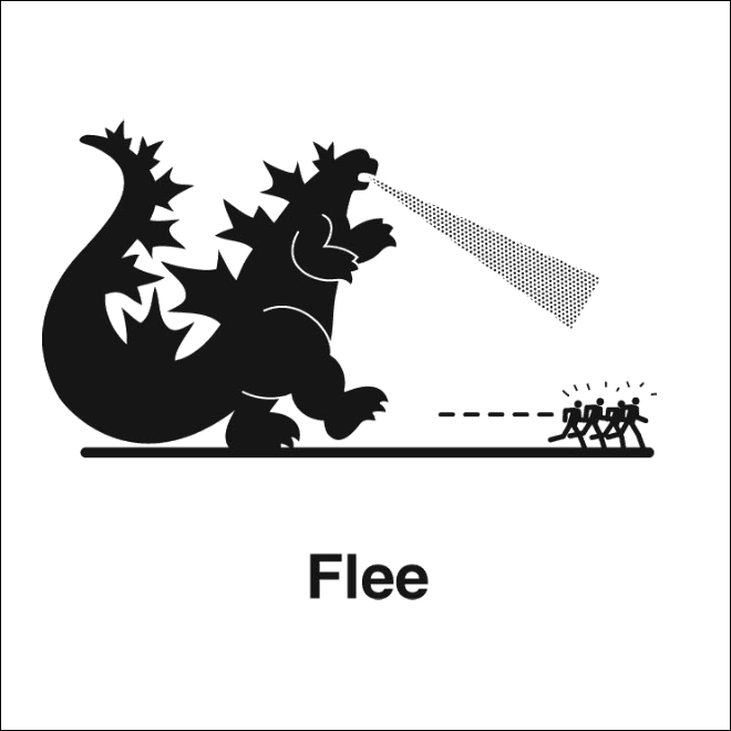 Flee = Fuggire